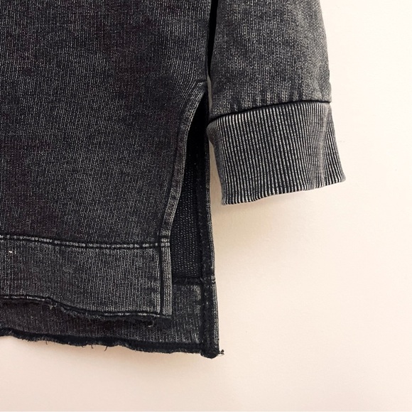 Anthropologie | Pilcro Split Hem Tunic Sweatshirt - Charcoal Gray Pullover EUC - Picture 6 of 9